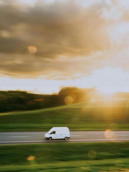 Truck on a European road